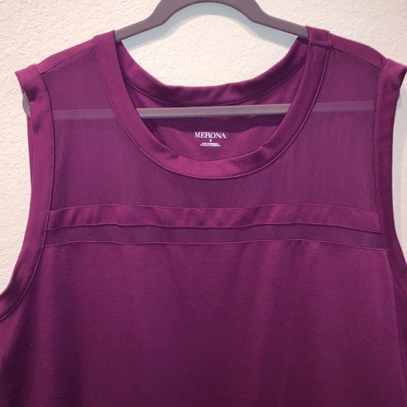 MERONA peplum blouse w/ mesh details - Picture 3 of 3